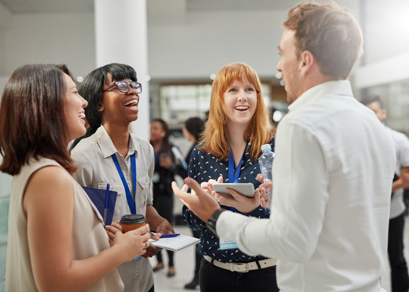 Young professionals networking