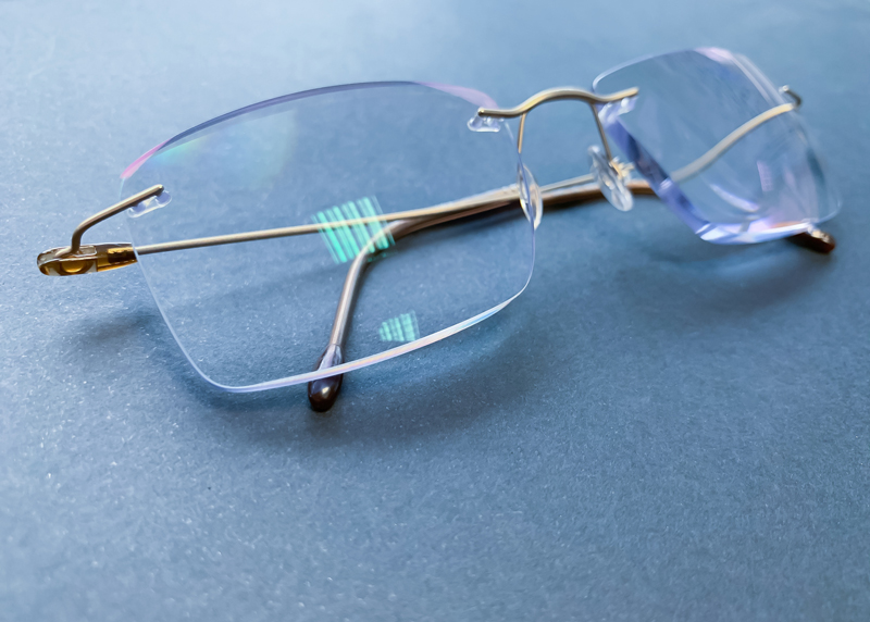 Rimless eyeglass frames